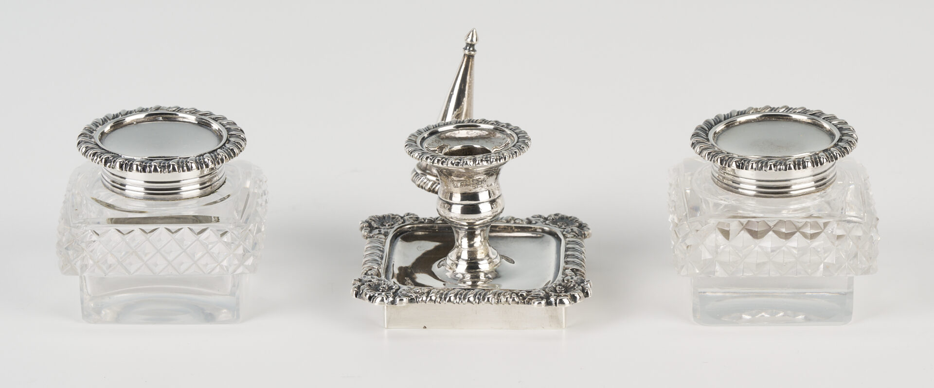 Lot 71: English Sterling Standish or Inkwell