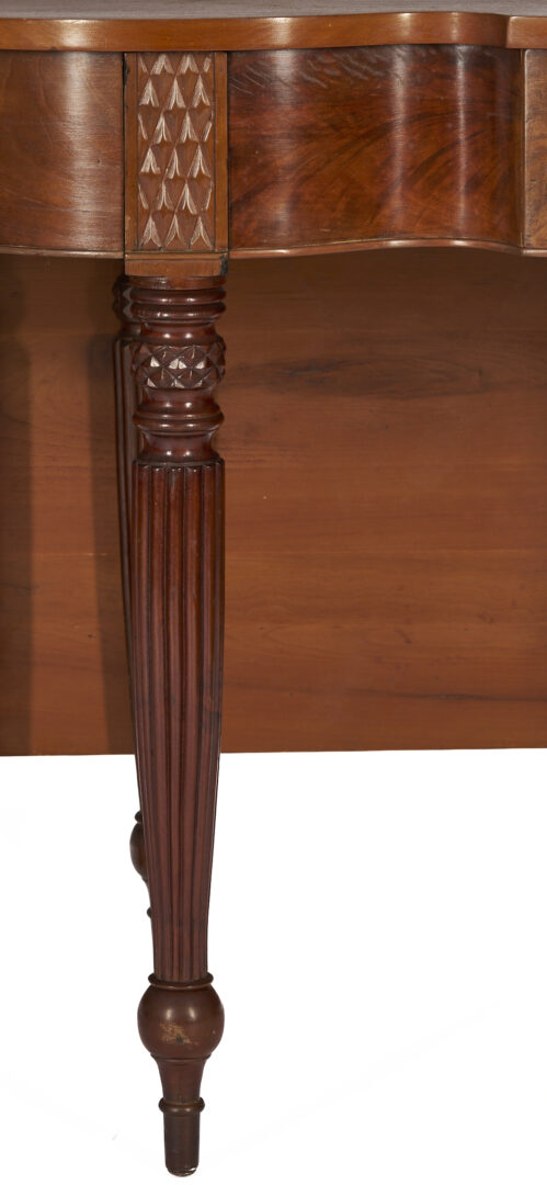 Lot 722: Pair of Southern Banquet End Tables, Pineapple Carving