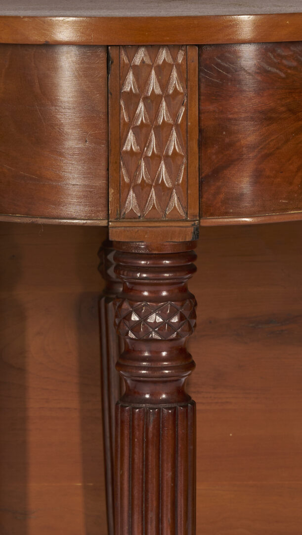 Lot 722: Pair of Southern Banquet End Tables, Pineapple Carving