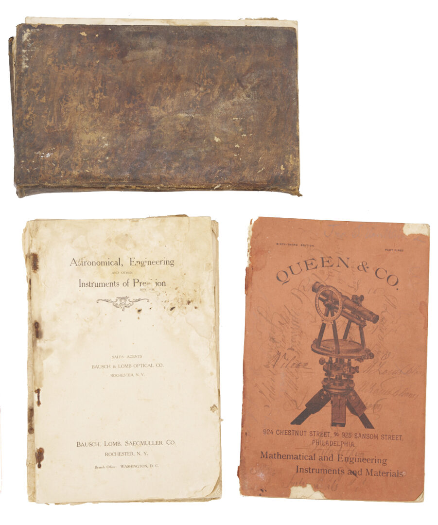 Lot 738: Cased Gurley Surveyor Compass, TN History; plus Books and Tools