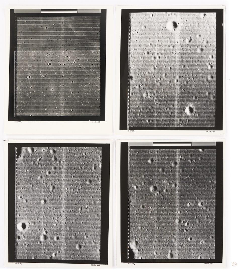 Lot 739: Four NASA Lunar Orbiter Survey Photos, 1966; Maestlin G Crater; Apollo