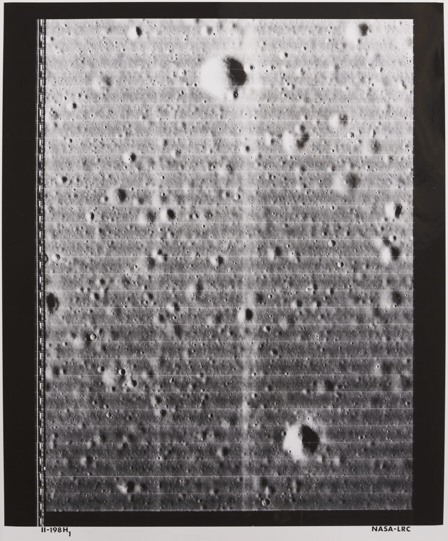 Lot 739: Four NASA Lunar Orbiter Survey Photos, 1966; Maestlin G Crater; Apollo