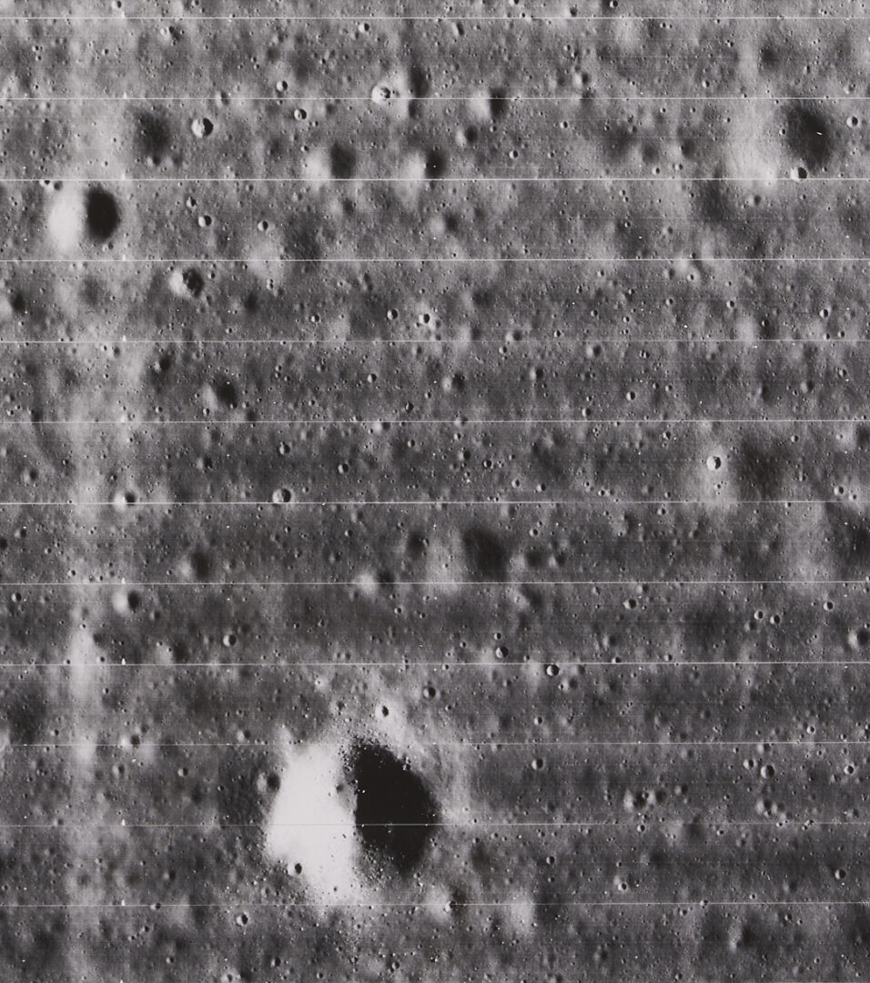 Lot 739: Four NASA Lunar Orbiter Survey Photos, 1966; Maestlin G Crater; Apollo