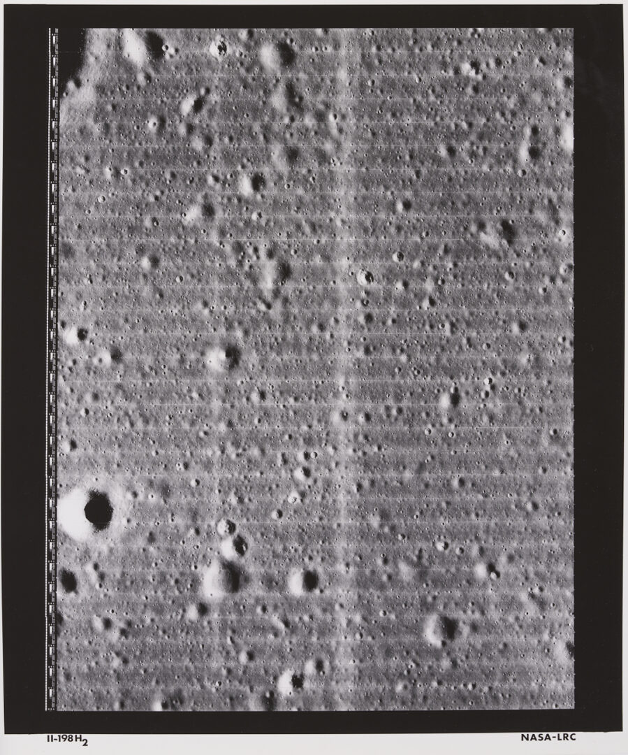 Lot 739: Four NASA Lunar Orbiter Survey Photos, 1966; Maestlin G Crater; Apollo