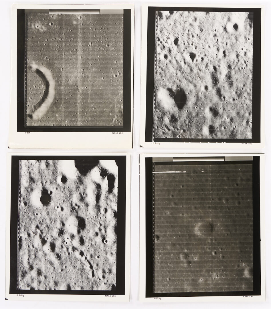 Lot 740: Four NASA Moon Survey Photos; 1966, Sea of Tranquility