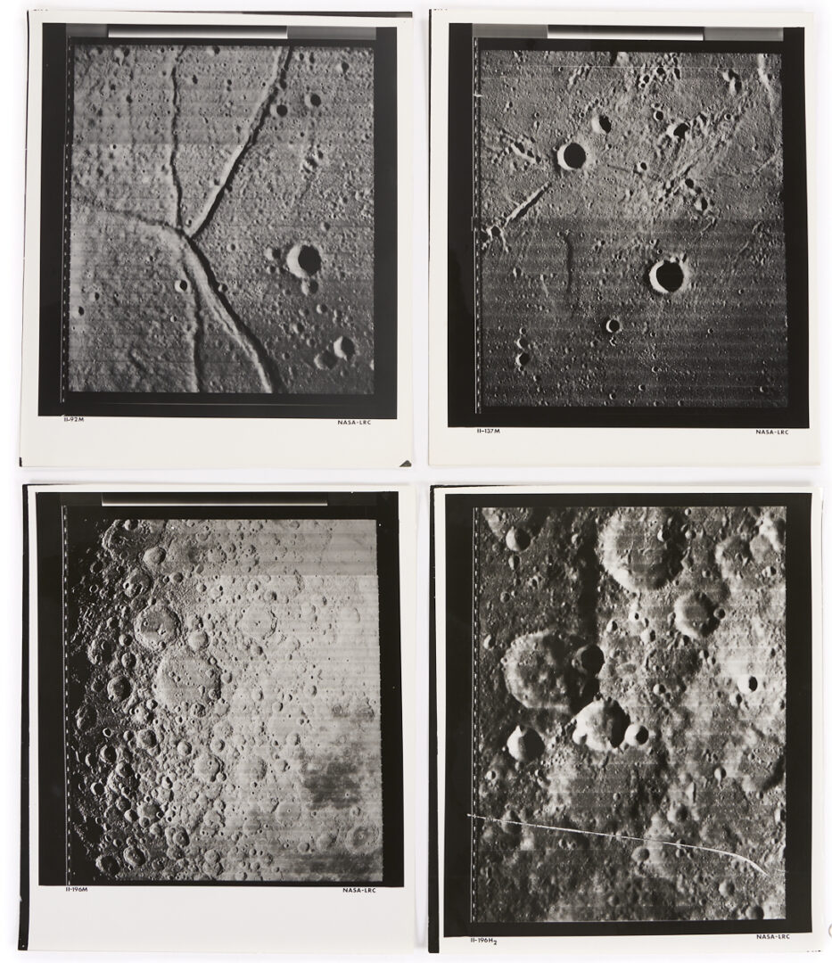 Lot 741: Four NASA Lunar Orbiter Survey Photos; Pasteur Crater