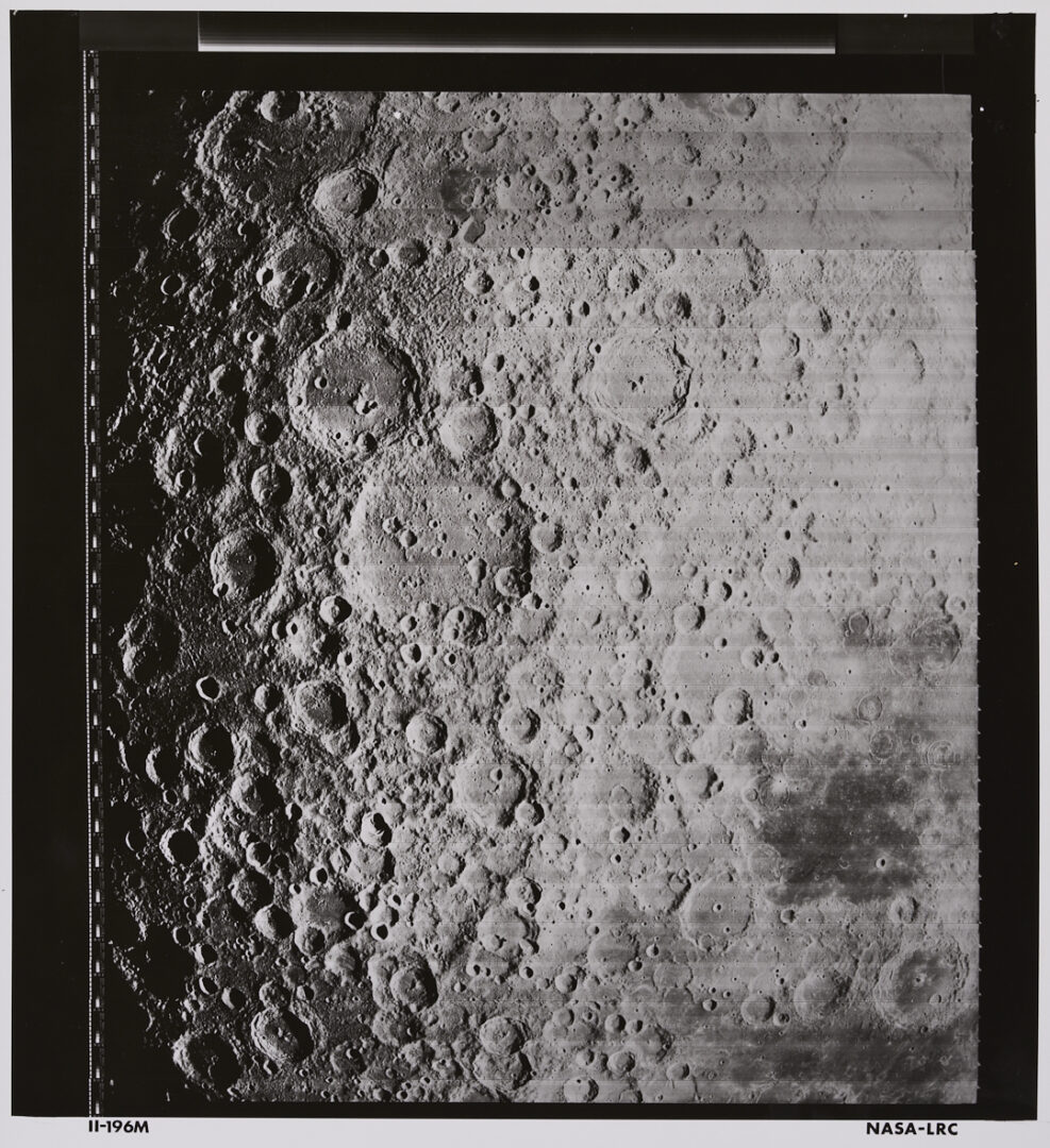 Lot 741: Four NASA Lunar Orbiter Survey Photos; Pasteur Crater