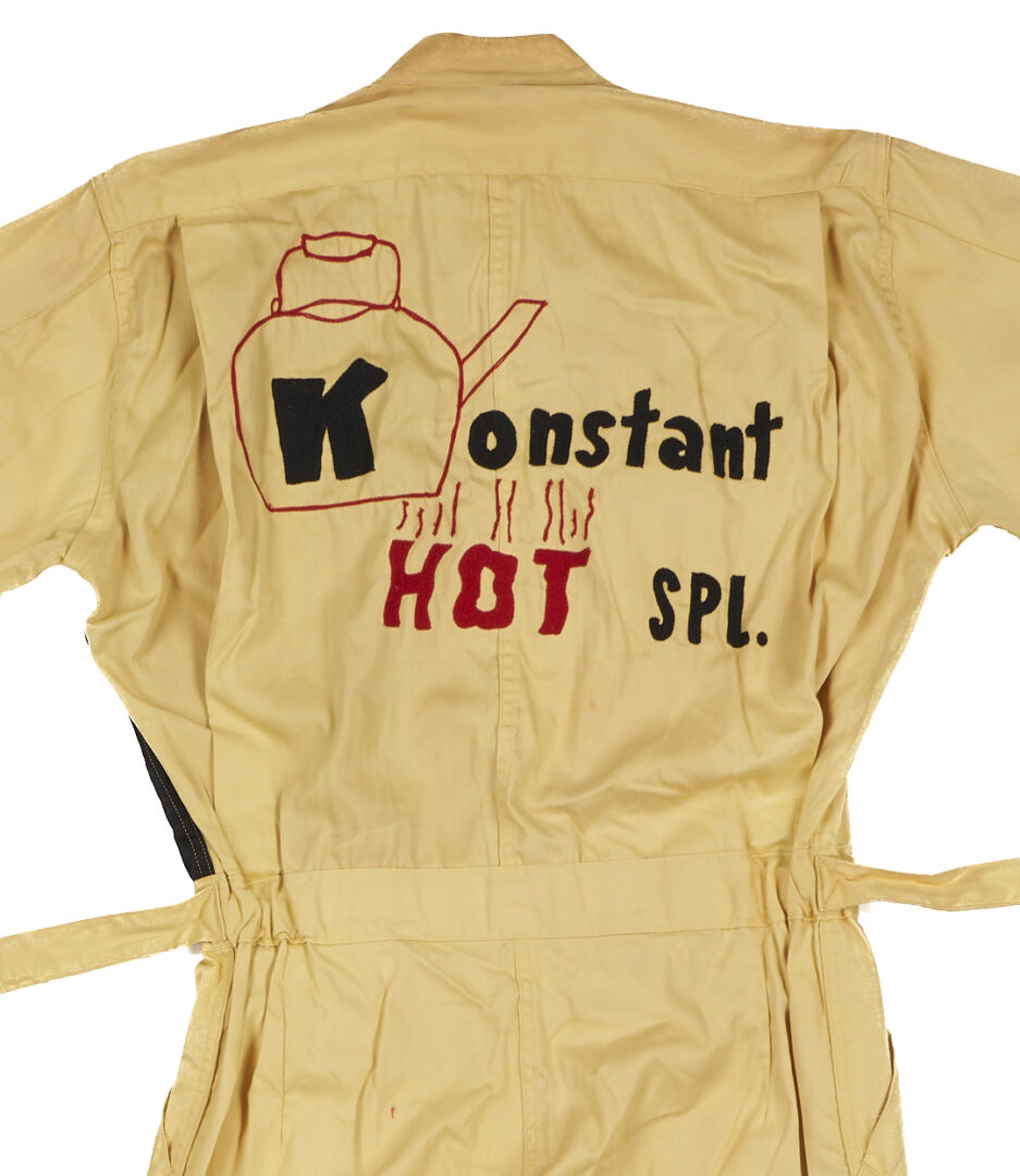 Lot 745: Al Keller Indy 500 Racing Suit, Konstant Hot Special, c. 1961