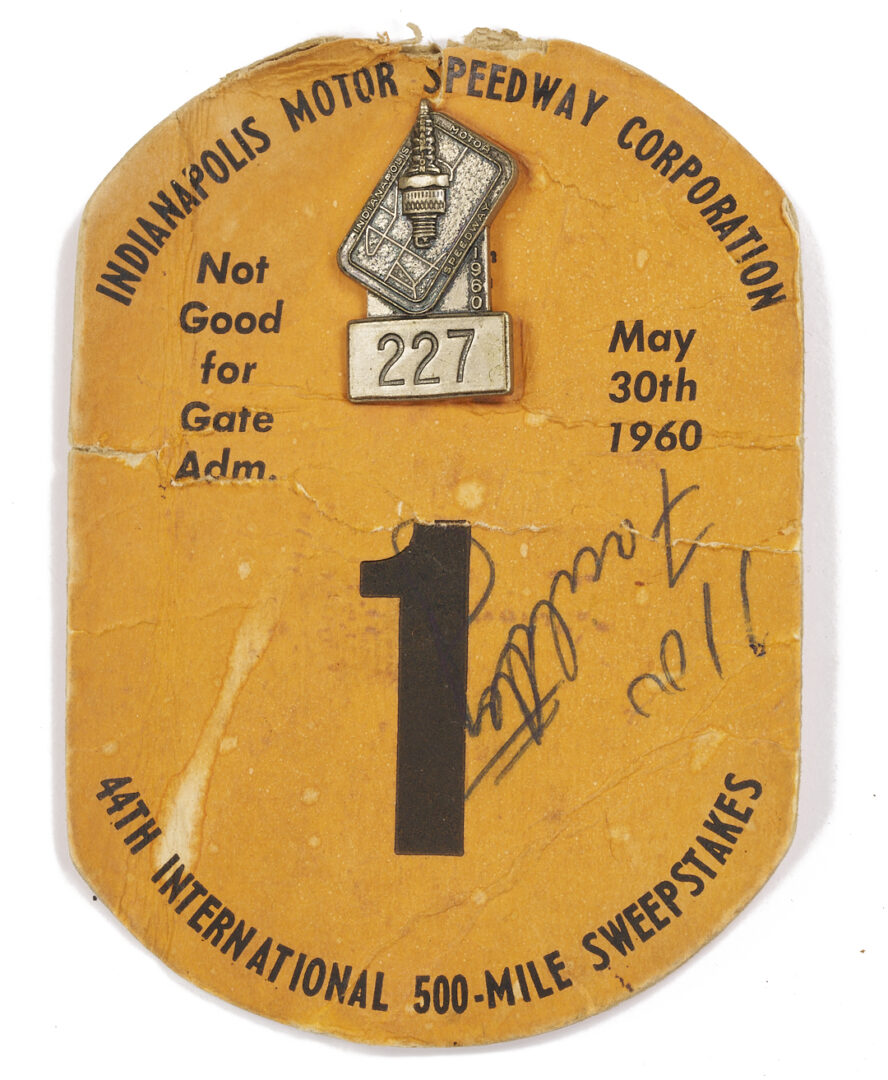 Lot 746: 37 pcs. Al Keller Original Indianapolis 500, NASCAR, & Other Racing & Personal Ephemera, c. 1947-1961