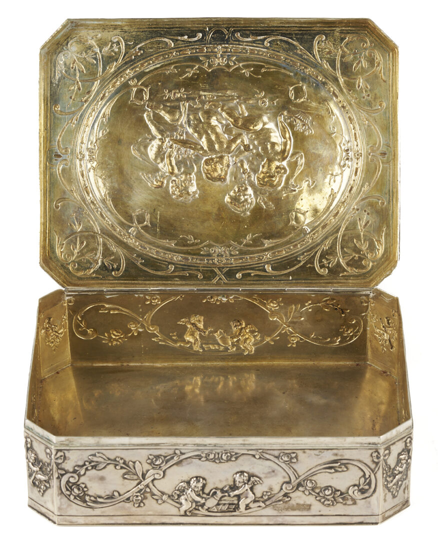 Lot 74: Continental Silver Jewelry Box