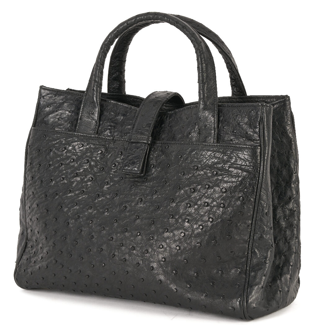 Lot 763: Giorgio's Palm Beach Ostrich Handbag