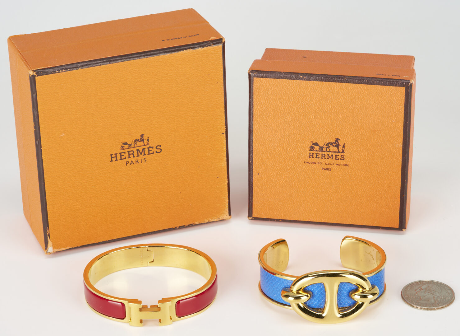 Lot 767: Two (2) Hermes Bracelets, Clic H & Chaine d'Ancre