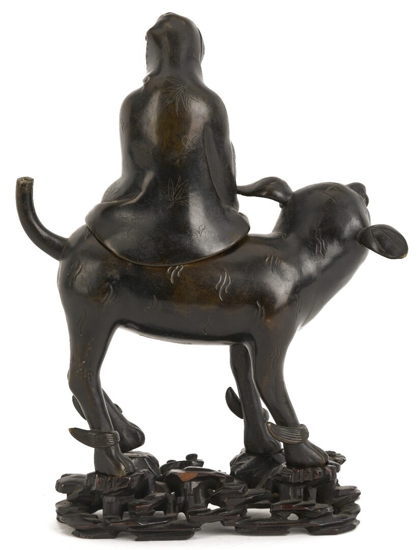 Lot 776: Chinese Bronze Censer, Foo Dog & Guanyin