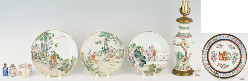 Lot 780: 8 Chinese Porcelain Items incl. Panama Pacific Exhibited