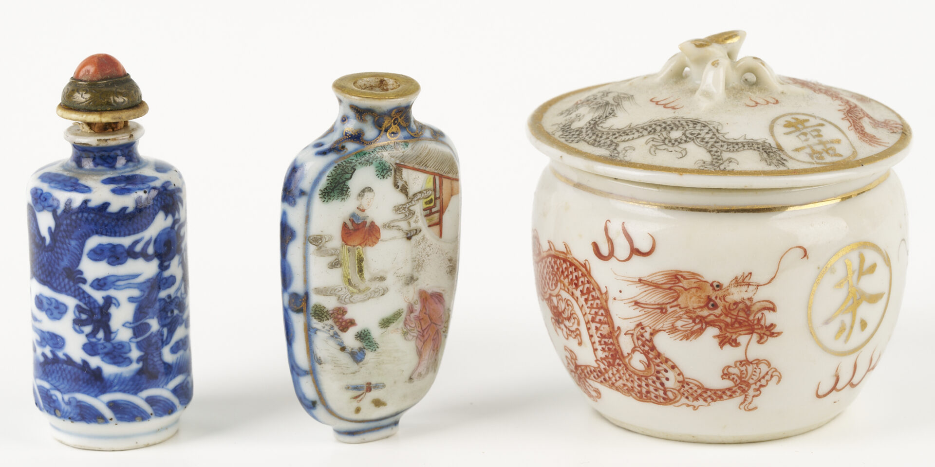 Lot 780: 8 Chinese Porcelain Items incl. Panama Pacific Exhibited