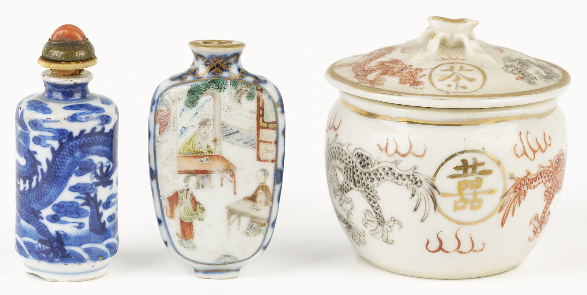 Lot 780: 8 Chinese Porcelain Items incl. Panama Pacific Exhibited