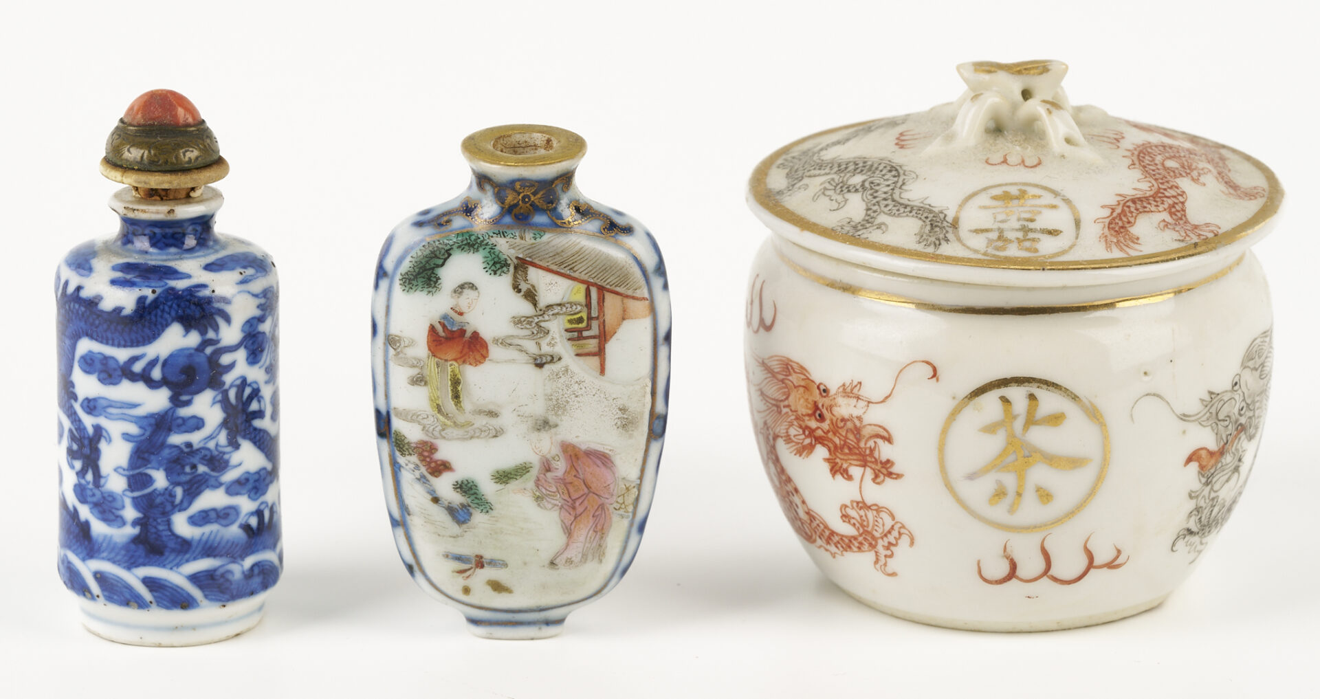 Lot 780: 8 Chinese Porcelain Items incl. Panama Pacific Exhibited