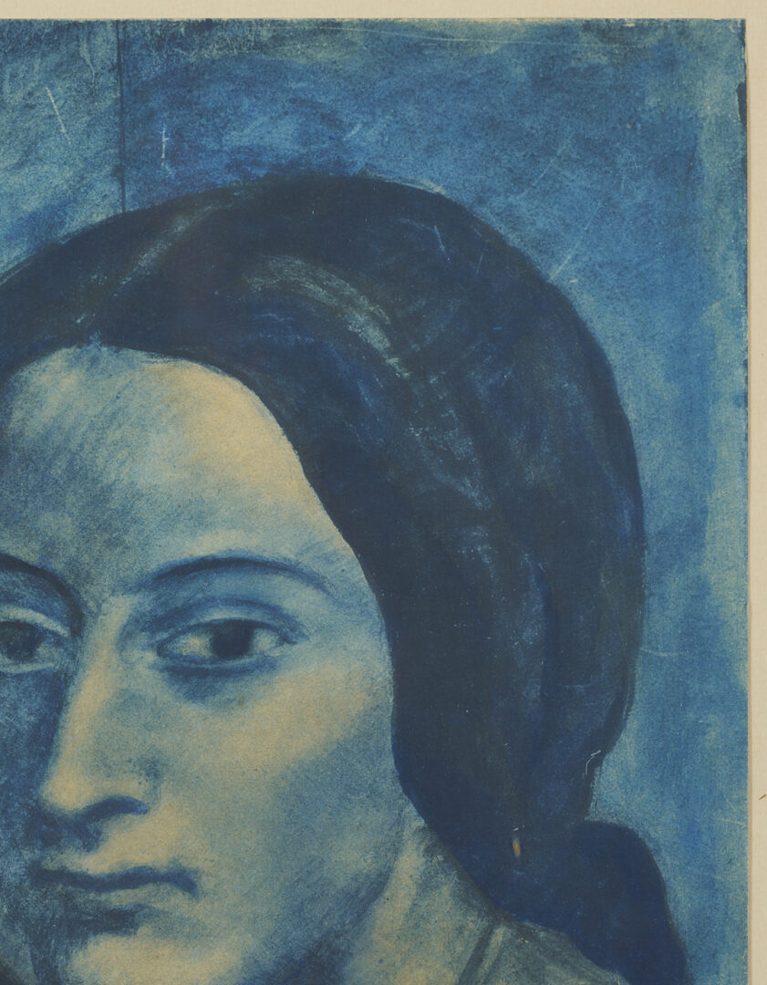 Lot 786: After Picasso, Femme a la Meche from Bleus de Barcelone