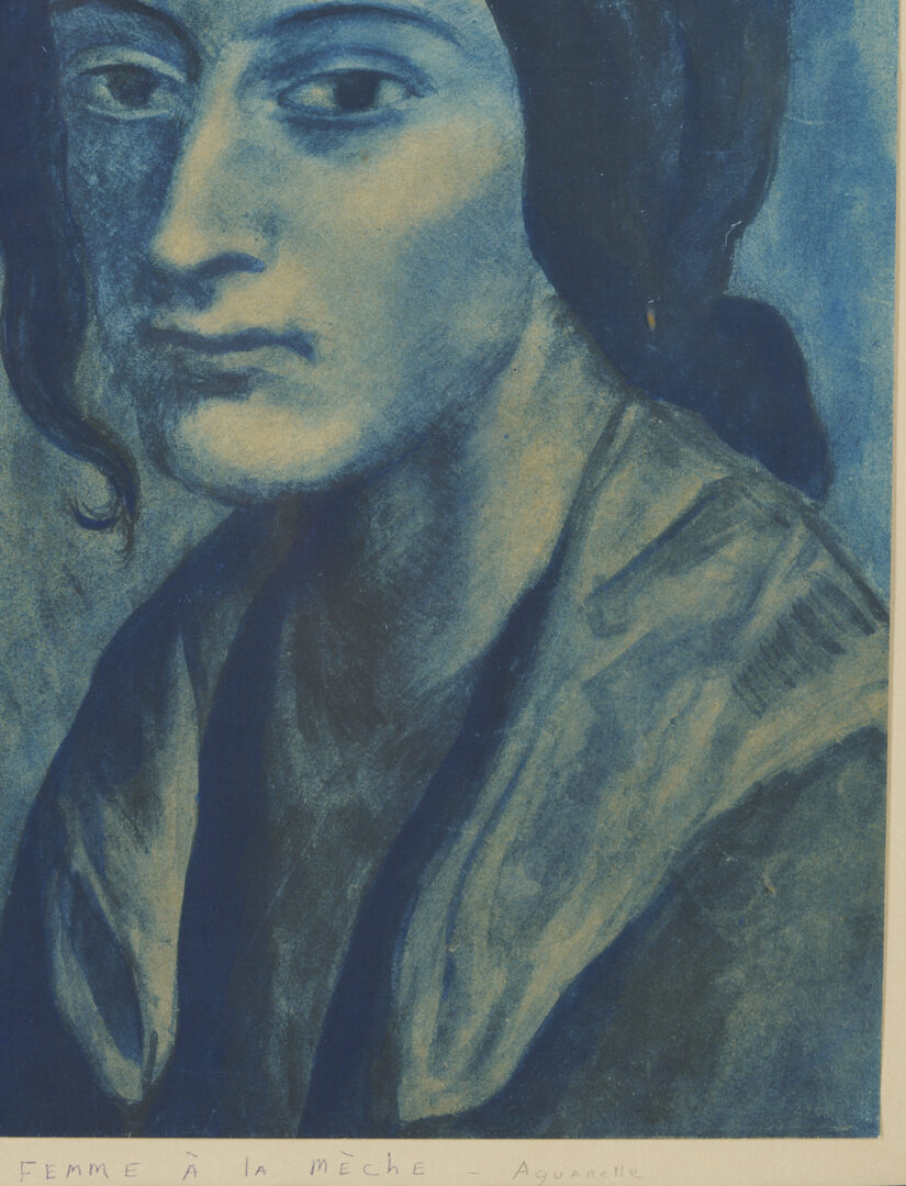 Lot 786: After Picasso, Femme a la Meche from Bleus de Barcelone