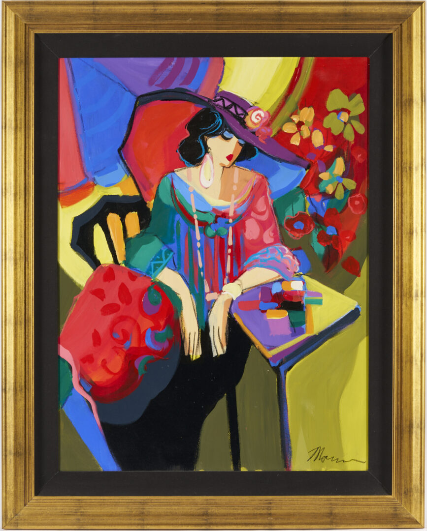 Lot 789: Isaac Maimon Painting, Seated Woman