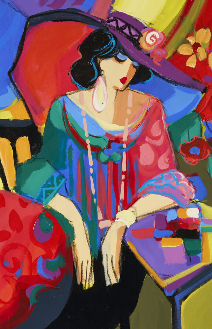 Lot 789: Isaac Maimon Painting, Seated Woman