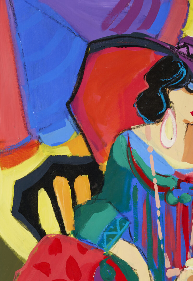 Lot 789: Isaac Maimon Painting, Seated Woman