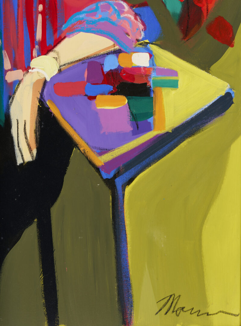 Lot 789: Isaac Maimon Painting, Seated Woman