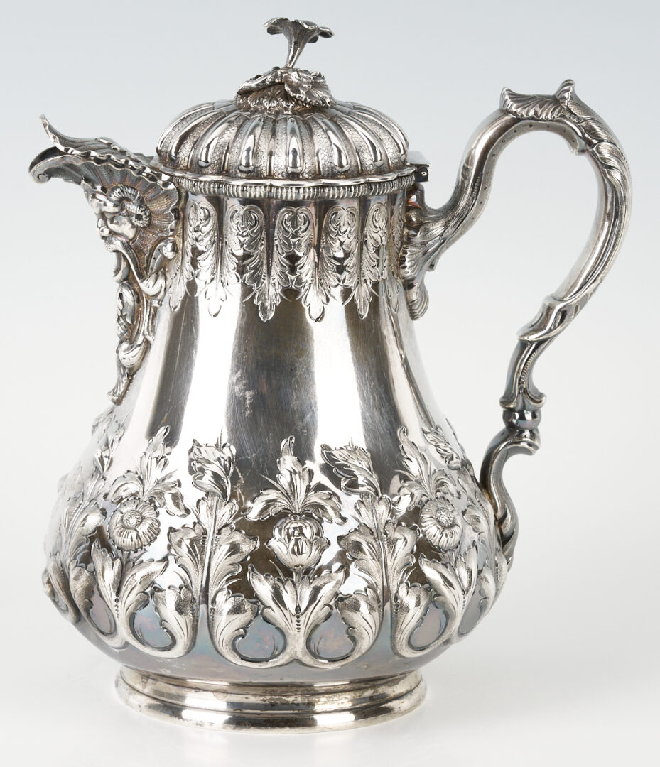 Lot 78: Hayden & Whilden SC Retailed Coin Silver Coffee Pot