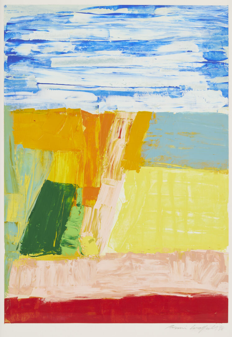 Lot 794: Ronnie Landfield Arcylic Painting, Wind Swept