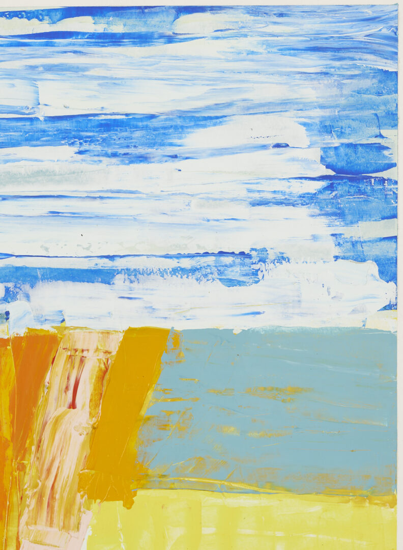 Lot 794: Ronnie Landfield Arcylic Painting, Wind Swept