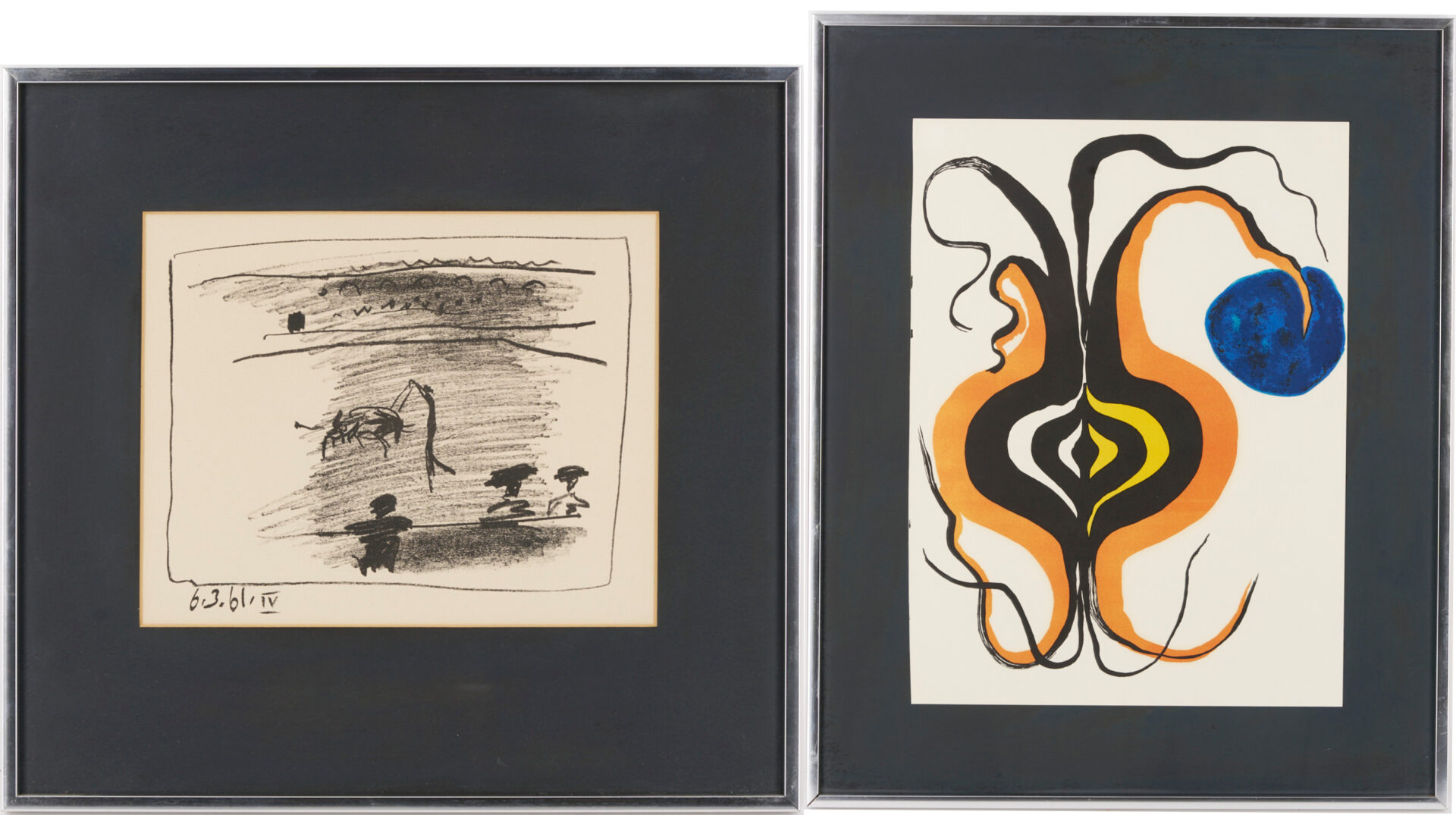 Lot 797: Picasso Les Banderilles & Calder L'Onion Modernist Lithographs