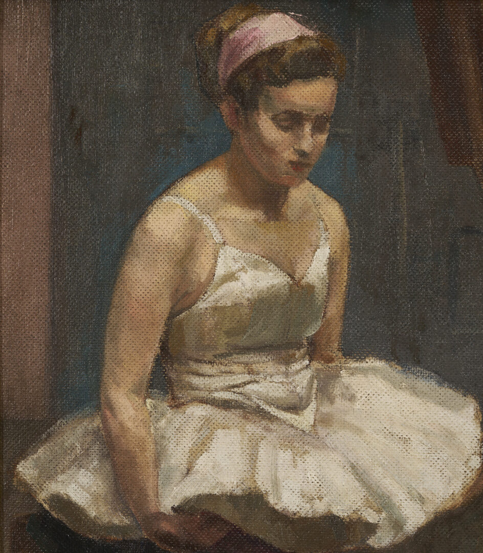 Lot 799: Harold Knight Oil Painting, Ballerina, Possibly w/ Laura Knight at Work