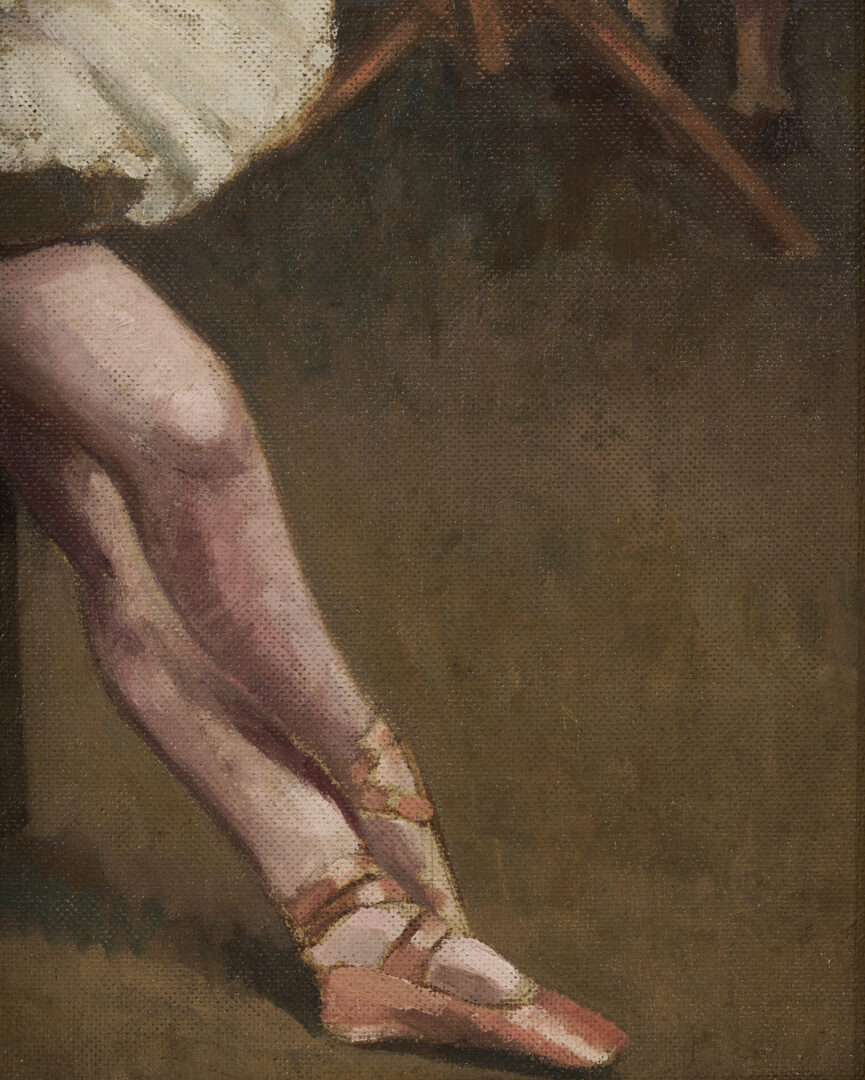 Lot 799: Harold Knight Oil Painting, Ballerina, Possibly w/ Laura Knight at Work