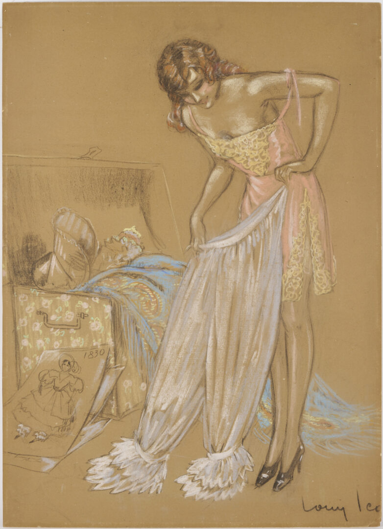 Lot 805: Louis Icart Original Pastel Drawing