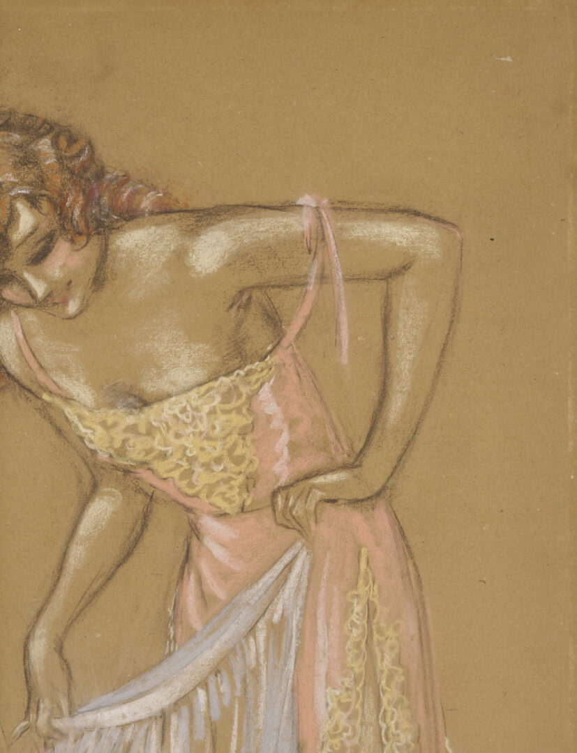 Lot 805: Louis Icart Original Pastel Drawing