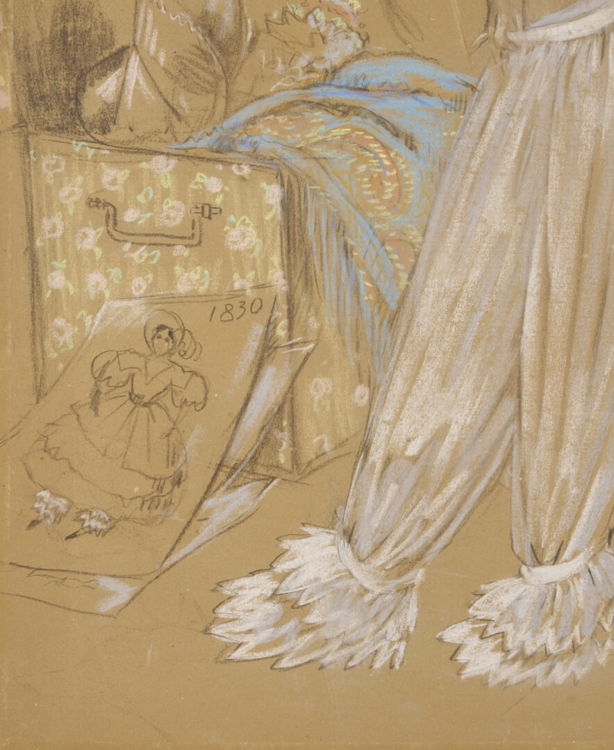 Lot 805: Louis Icart Original Pastel Drawing