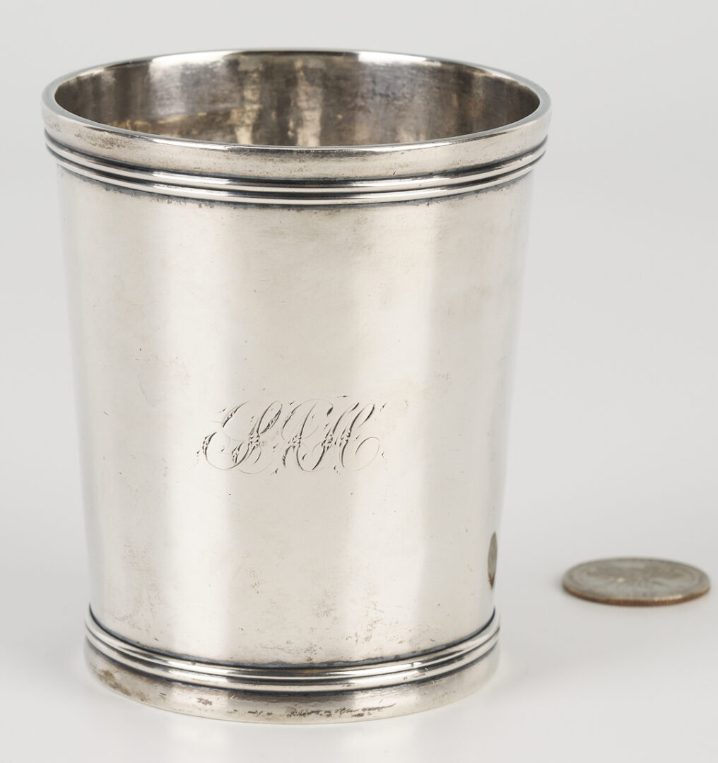 Lot 81: Coin Silver Julep Cup, Kentucky Family History