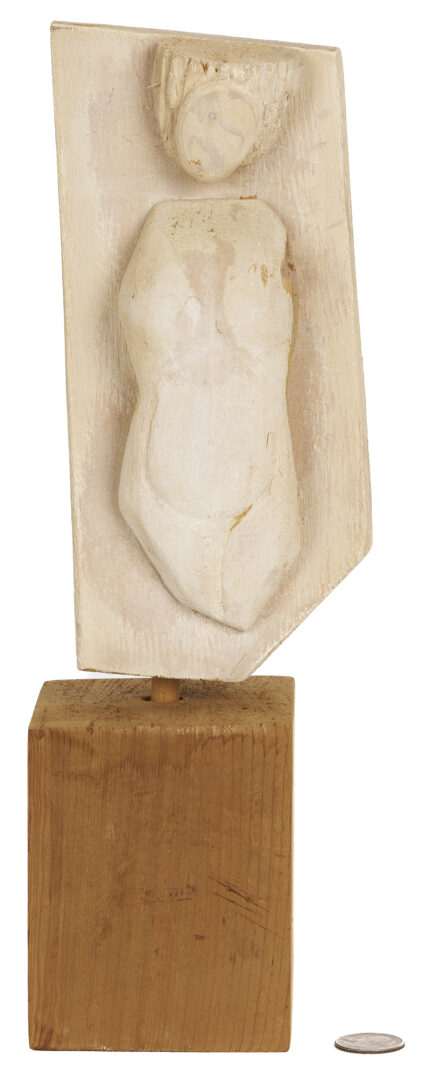 Lot 821: 2 Meyer Wolfe Figural Wood Sculptures