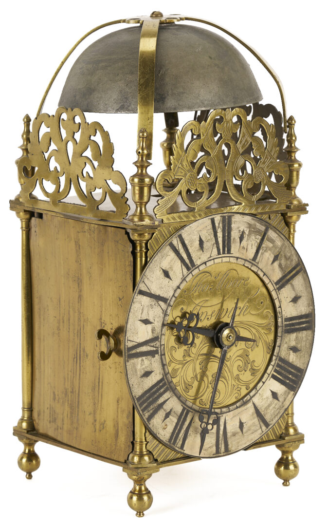 Lot 827: English Brass Lantern Clock