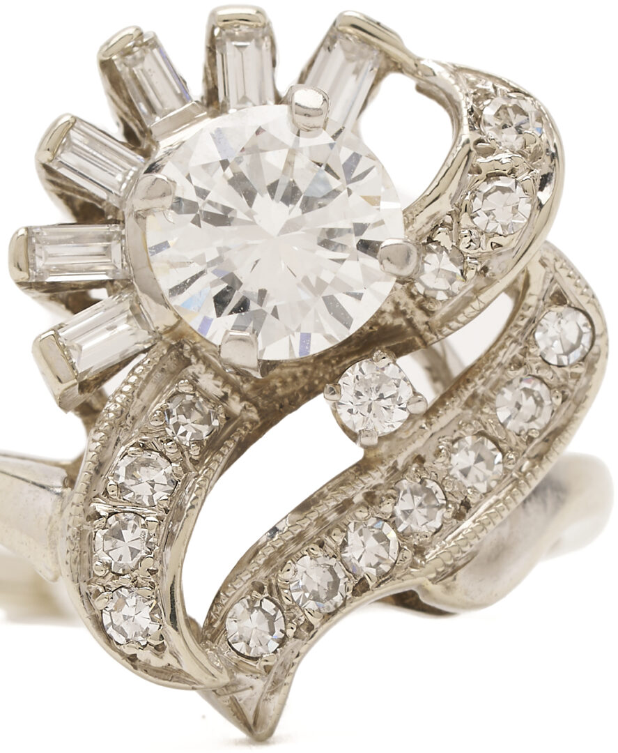 Lot 829: Harold Freeman 14K White Gold & Diamond Ring