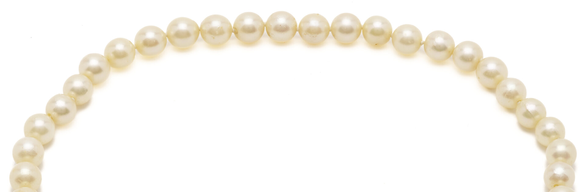 Lot 841: 14K Gold and Pearl Necklace & Earrings