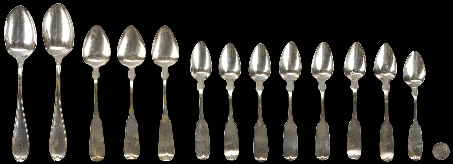 Lot 84: 13 Coin Silver Spoons incl. Alabama