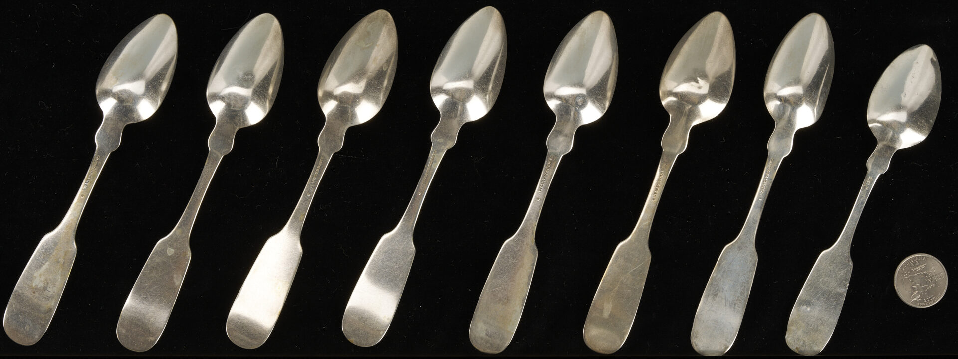 Lot 84: 13 Coin Silver Spoons incl. Alabama