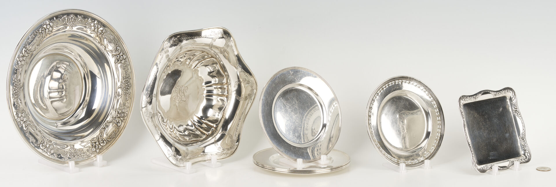 Lot 860: 8 Sterling Silver Holloware Pieces