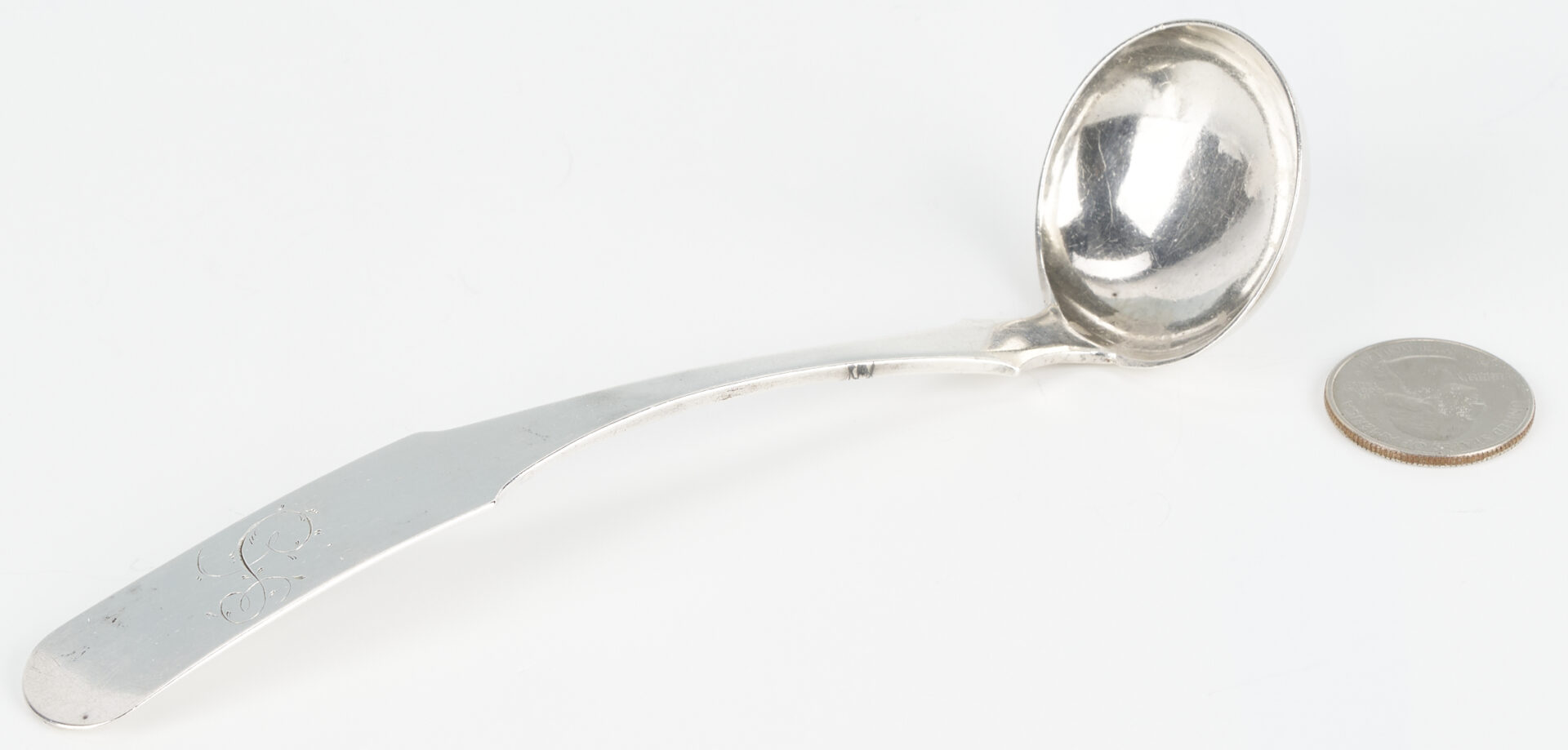 Lot 86: G. Garner, E. TN Coin Silver Sauce Ladle