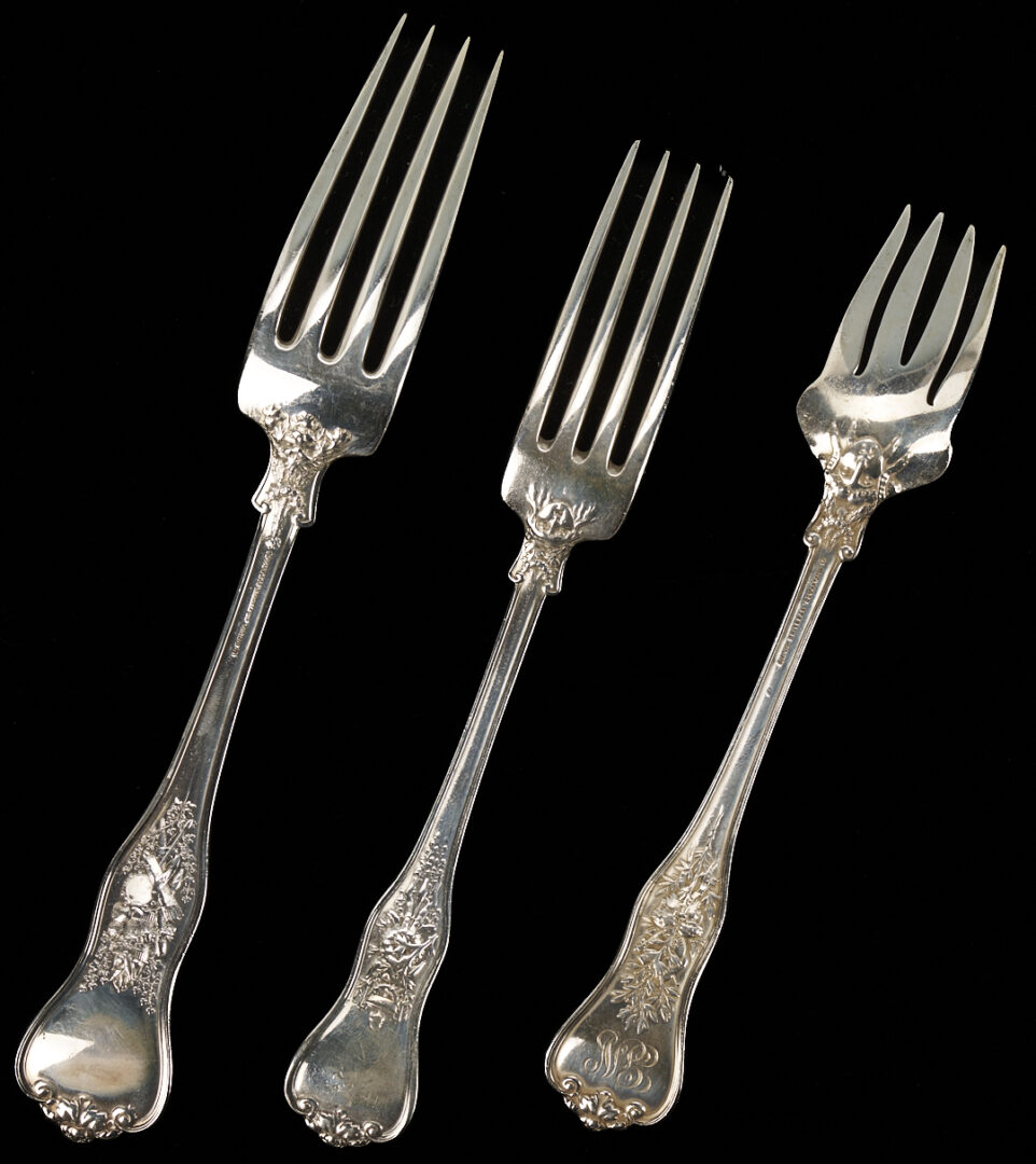 Lot 875: Tiffany Sterling 9 pc Place Setting, Olympian