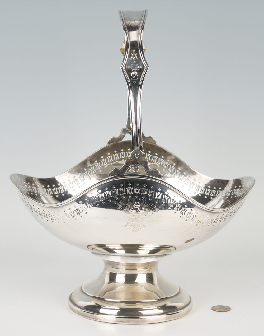 Lot 880: American Sterling Silver Flower Basket