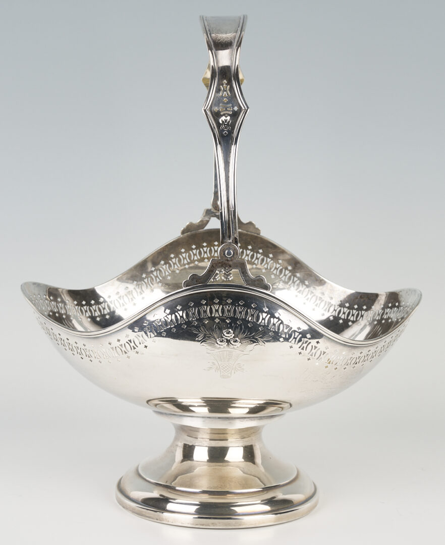 Lot 880: American Sterling Silver Flower Basket