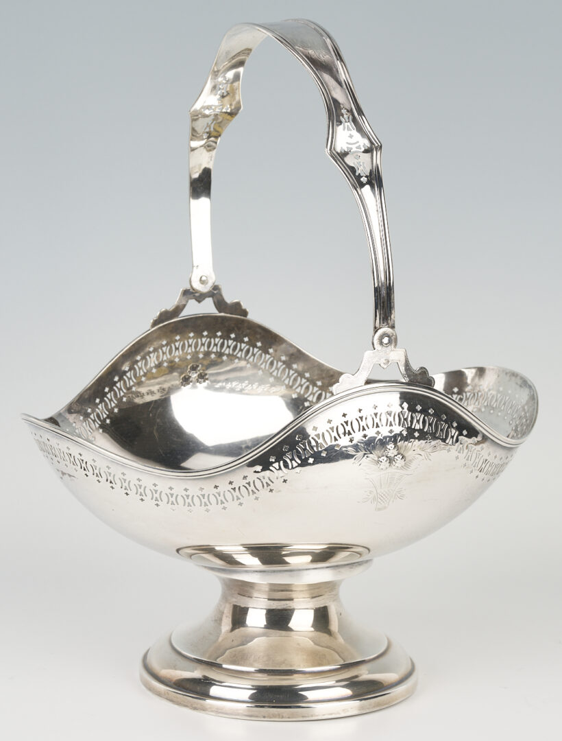 Lot 880: American Sterling Silver Flower Basket