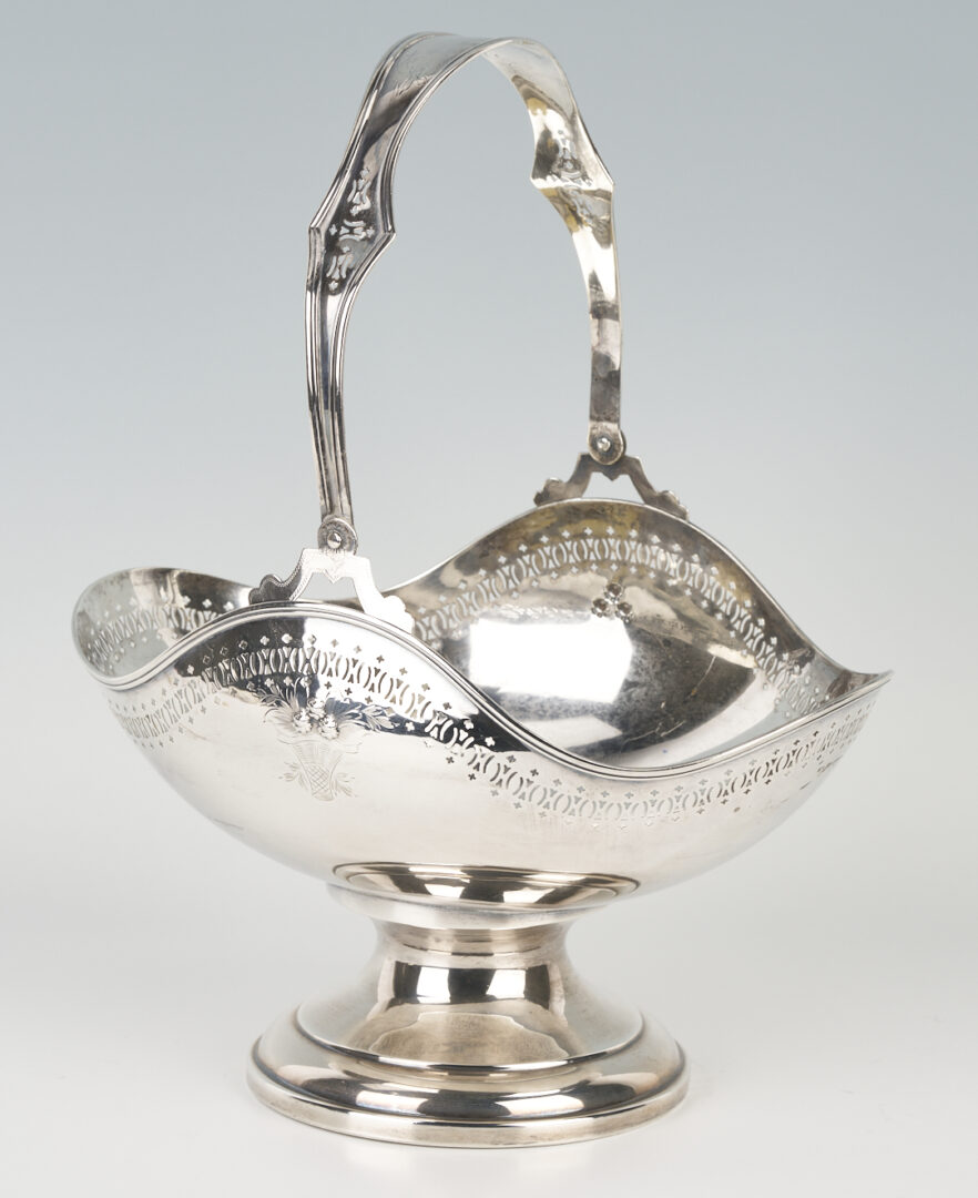 Lot 880: American Sterling Silver Flower Basket